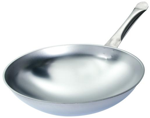 Round-bottom wok pan