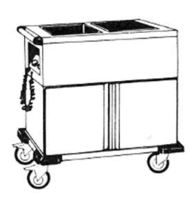 Food serving trolley heated SAG 1992