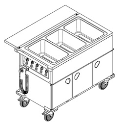 Speisenausgabewagen SAG 3, Klappb li,160