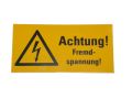 Aufkleber "Achtung! Fremdspannung"