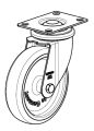 ROUE DE GUIDAGE 125 plaque DIN, INOX