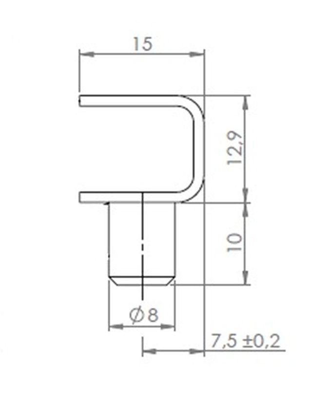 Profil U com. gauche guide plastique 610 Profil U com. gauche guide plastique 610