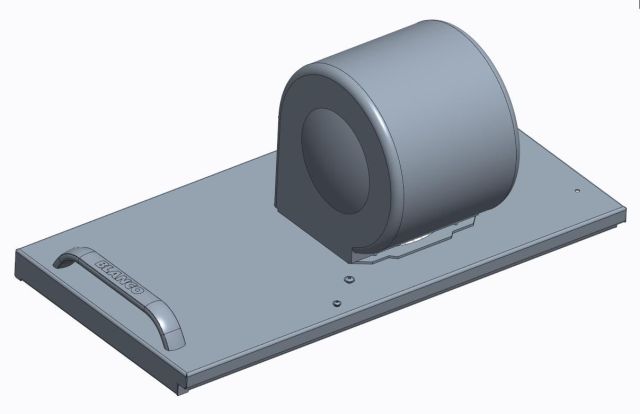 Retaining plate left for fan cpl.