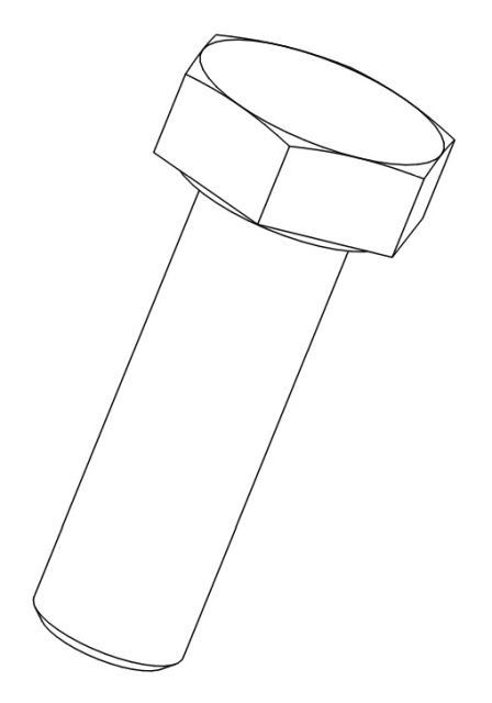 VIS HEX. M8X25 DIN933 1.4301