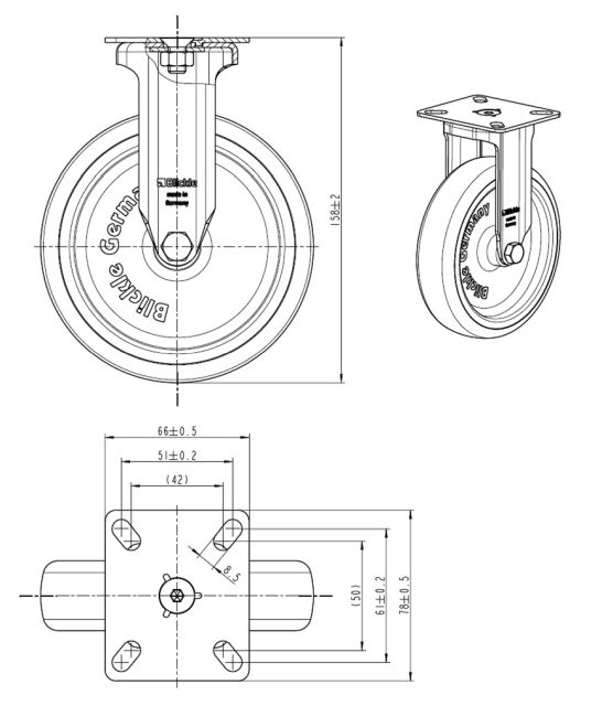 BOCKROLLE 125 CNS TPR GL PL3