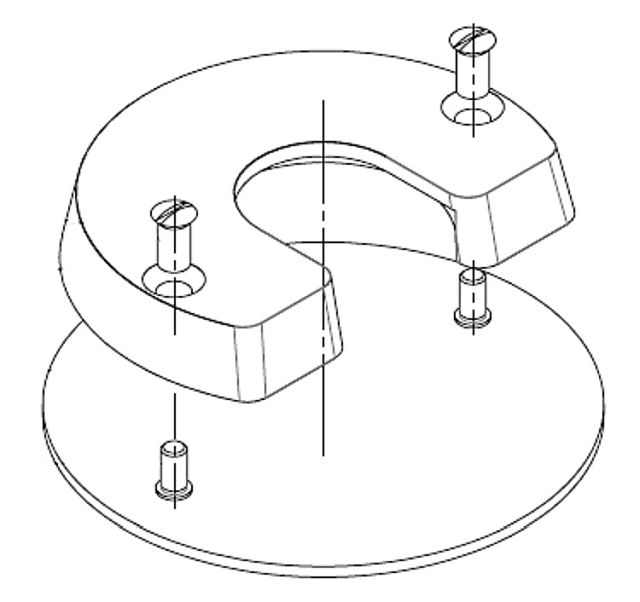 Fixing assy for base cpl.