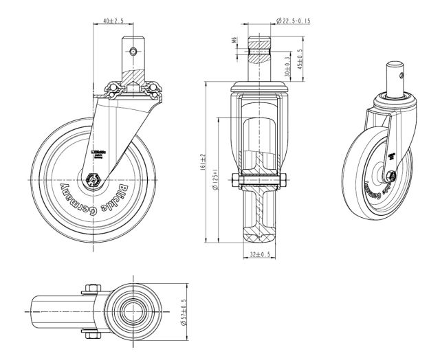 L-Rolle 125, Zpf; RD22.5 verz. (grau)