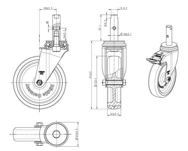 L-Rolle 125 DIN-Zpf verz (grau)