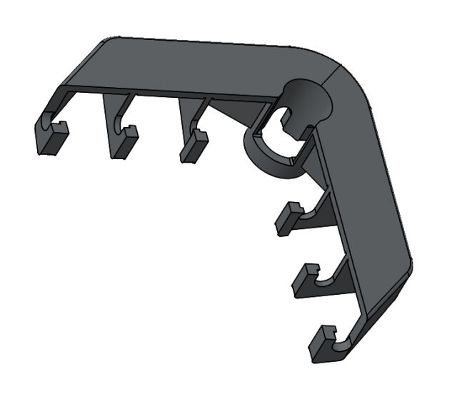Cor. guard, 166x166x40, RAL 5000vio.-bl.