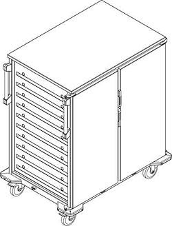TTW-F 40-105 ESZU Tray transport trolley